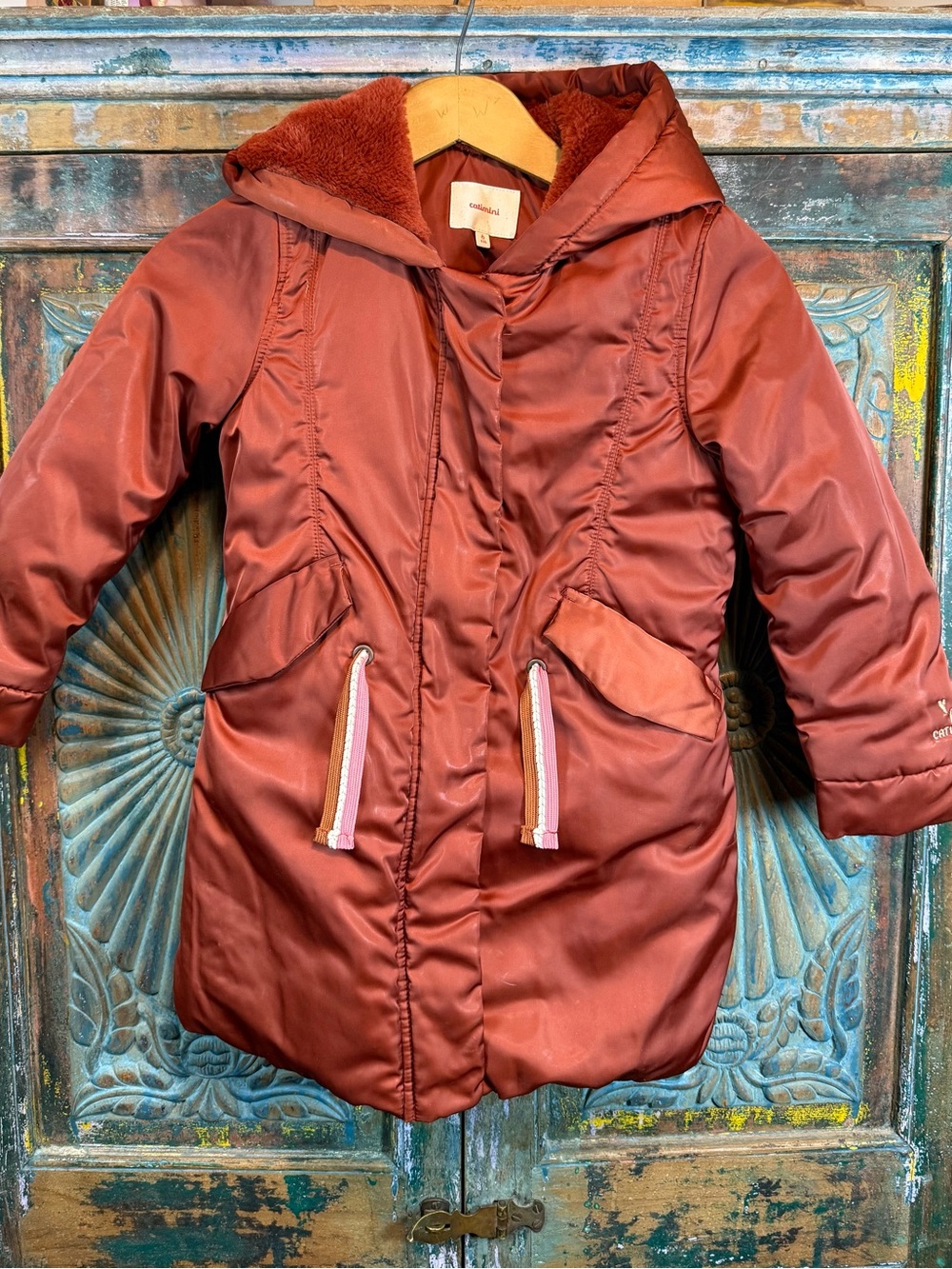 Catimini girls winter parka coat embroidered